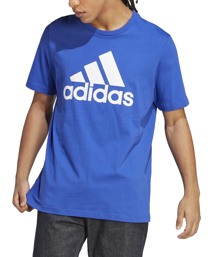 adidas Men's Essentials Single Jersey Big Logo Short Sleeve Crewneck T-Shirt