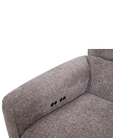 Deklyn 129" 7-Pc. Zero Gravity Fabric Sectional with 3 Power Recliners & 2 Consoles, Created for Macy's