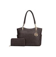 Mkf Collection Allison Signature 2Pcs Tote & Wallet set by Mia K.