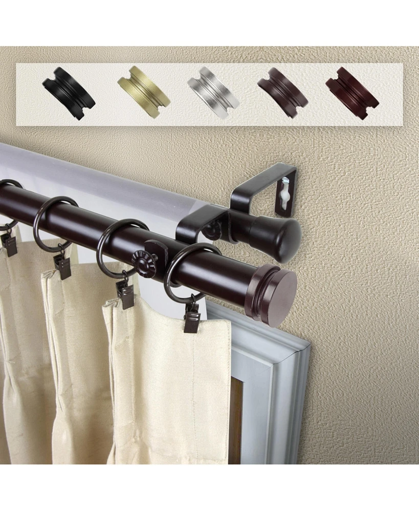 Bun 1" Double Curtain Rod 28-48"