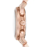 Michael Kors Women's Runway Chronograph Rose Gold-Tone Stainless Steel Watch 38mm - Rose Gold