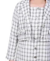 Ny Collection Women's Long Sleeve Tweed Dress Set, 2-Pc.