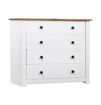 Side Cabinet White 31.5"x15.7"x28.7" Pine Panama Range