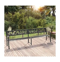 vidaXL Twin Patio Bench 96.9" Steel