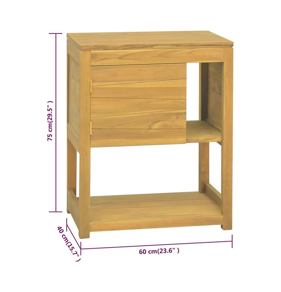 Bathroom Cabinet 23.6"x15.7"x29.5" Solid Wood Teak