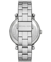 Michael Kors Women's Corey Three-Hand Silver-Tone Stainless Steel Watch 38mm