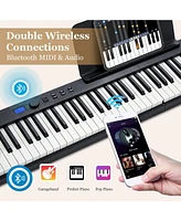 Sugift 88-Key Foldable Digital Piano with Midi and Wireless Bt