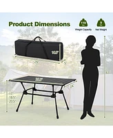 Folding Heavy-Duty Aluminum Camping Table with Carrying Bag