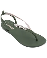 Ipanema Salty Ii Metallic Shell Detail Thong Sandals