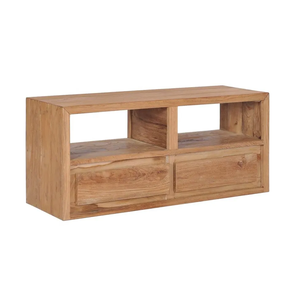 Tv Stand 35.4"x11.8"x15.7" Solid Wood Teak