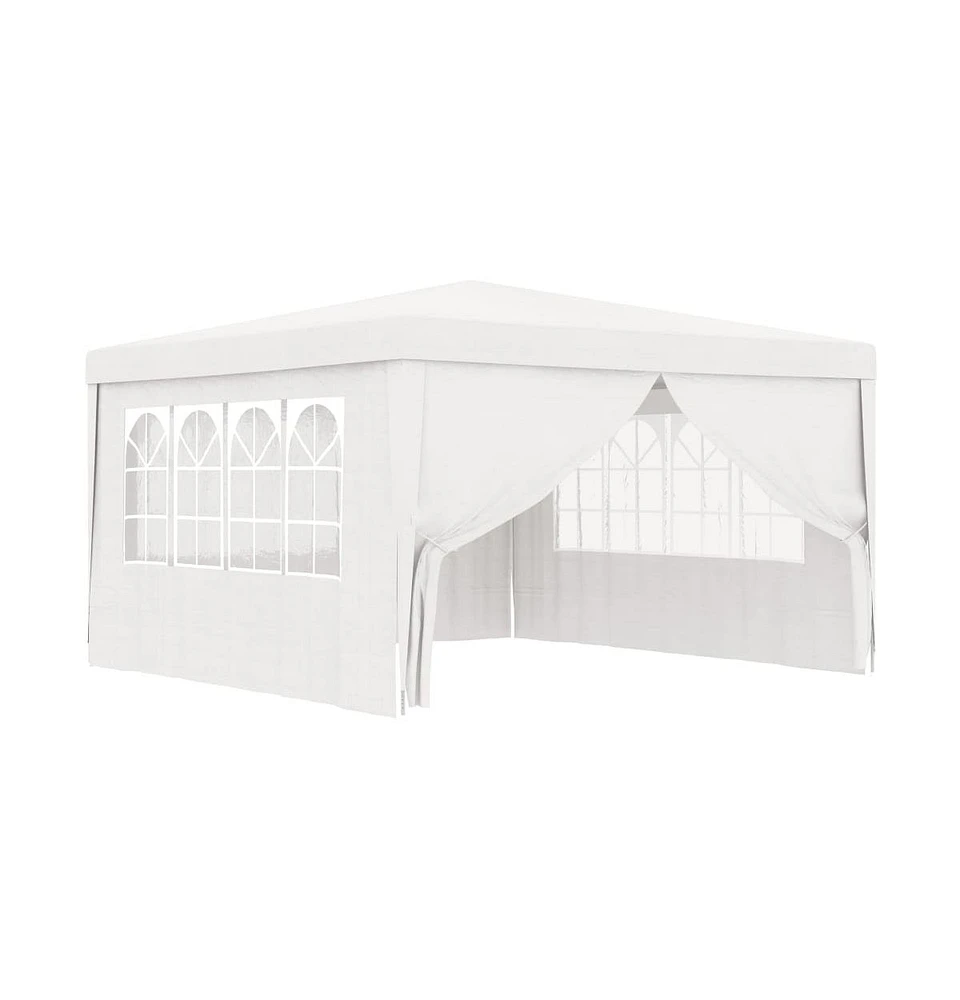 Professional Party Tent with Side Walls 13.1'x13.1' White 0.3 oz/ft²