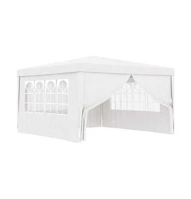 Professional Party Tent with Side Walls 13.1'x13.1' White 0.3 oz/ft²