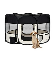 vidaXL Foldable Dog Playpen with Carrying Bag 49.2"x49.2"x24