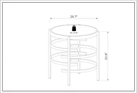 Sintered Stone Top End Table: Modern Chrome Design