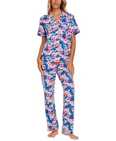 Flora by Nikrooz Women's 2-Pc. Gabriella Printed Pajamas Set