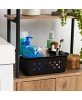 Iris Usa Small Plastic Storage Basket, 12-Pack, Shelf Basket Organizer for Pantries Kitchens Cabinets Bedrooms