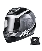 Ahr Run-F3 Full Face Motorcycle Helmet Dot Approve Removable Liner Street Bike Xl