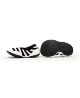 Komuello's Infant Boy Girl First Walk Sock Shoes Flat Black Stripe