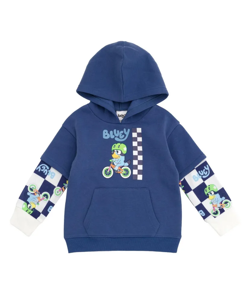 Bluey & Bingo Fleece Zip-Up Raglan Hoodie Toddler