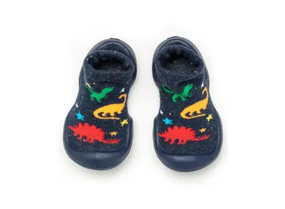 Komuello Infant Boys Breathable Washable Non-Slip Sock Shoes Dinos