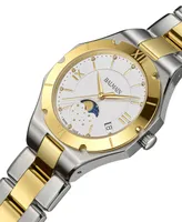 Balmain Women's Swiss Be Balmain Moonphase Diamond (1/20 ct. t.w.) Two-Tone Stainless Steel Bracelet Watch 33mm