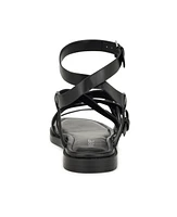 Nine West Women's Rulen Square Toe Strappy Flat Sandals