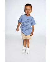 Boy Organic Cotton T-Shirt With Print Blue - Child