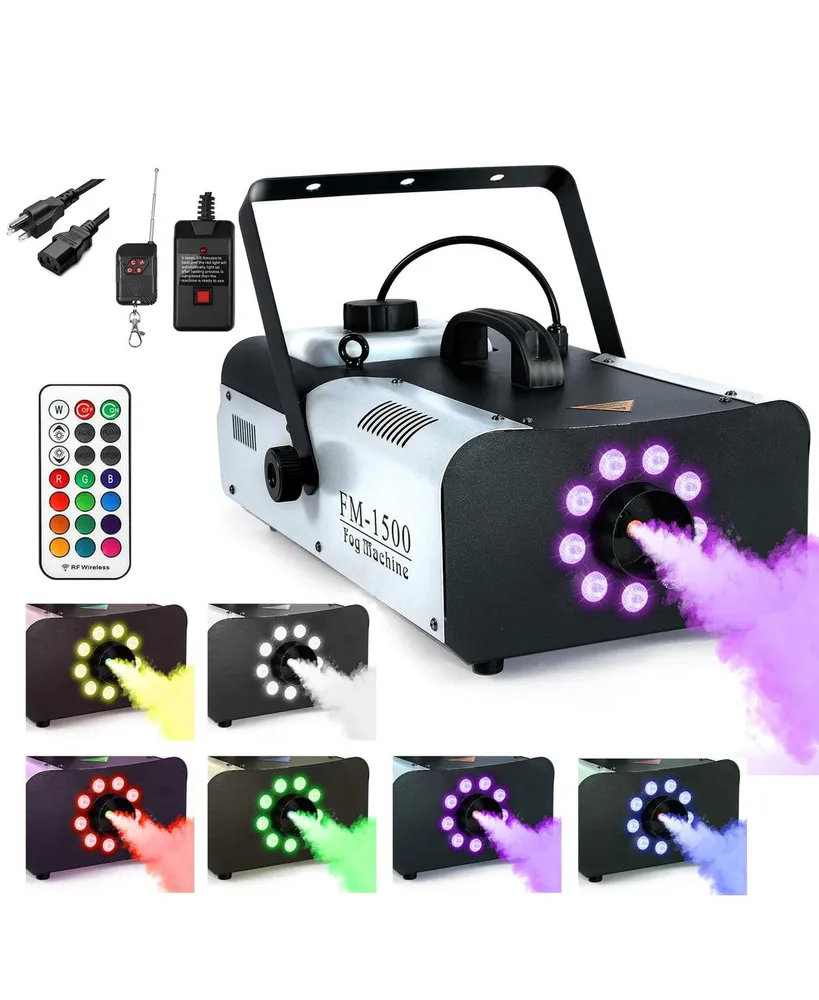 Smoke Machine Fog Machine Halloween Party 3 LED Stage Lights