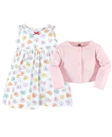 Hudson Baby Toddler Girls Toddler|Child Cotton Dress and Cardigan Set