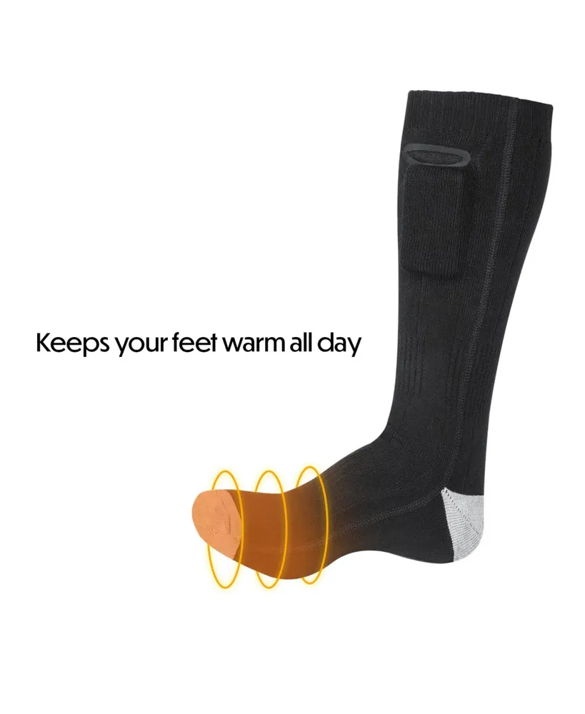 Dartwood Heated Socks with Rechargeable Electric Battery for Men & Women - Perfect Winter Gift Foot Warmer (Battery Included)