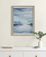 Madison Park Sparkling Sea Framed Glass and Single Matted Abstract Landscape Coastal Wall Art