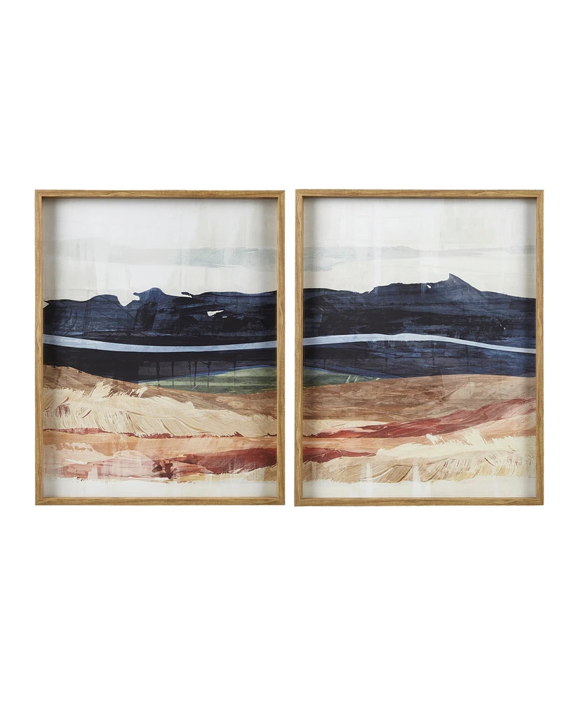 Ink+Ivy Dreaming Abstract Landscape Diptych 2-Pc Framed Glass Wall Art Set