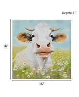 Madison Park Sunshine Animals Cow Canvas Wall Art