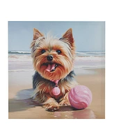 Madison Park Beach Dogs Yorkie Canvas Wall Art