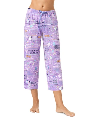 Hue Women's Mantras Printed Capri Pajama Pants