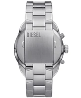 Diesel Men's Spiked Chronograph Silver-Tone Stainless Steel Watch 49mm