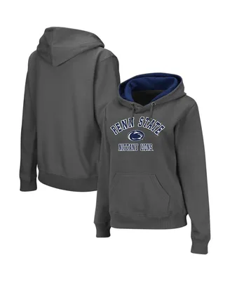 Women's Charcoal Penn State Nittany Lions Arch and Logo 2 Pullover Hoodie