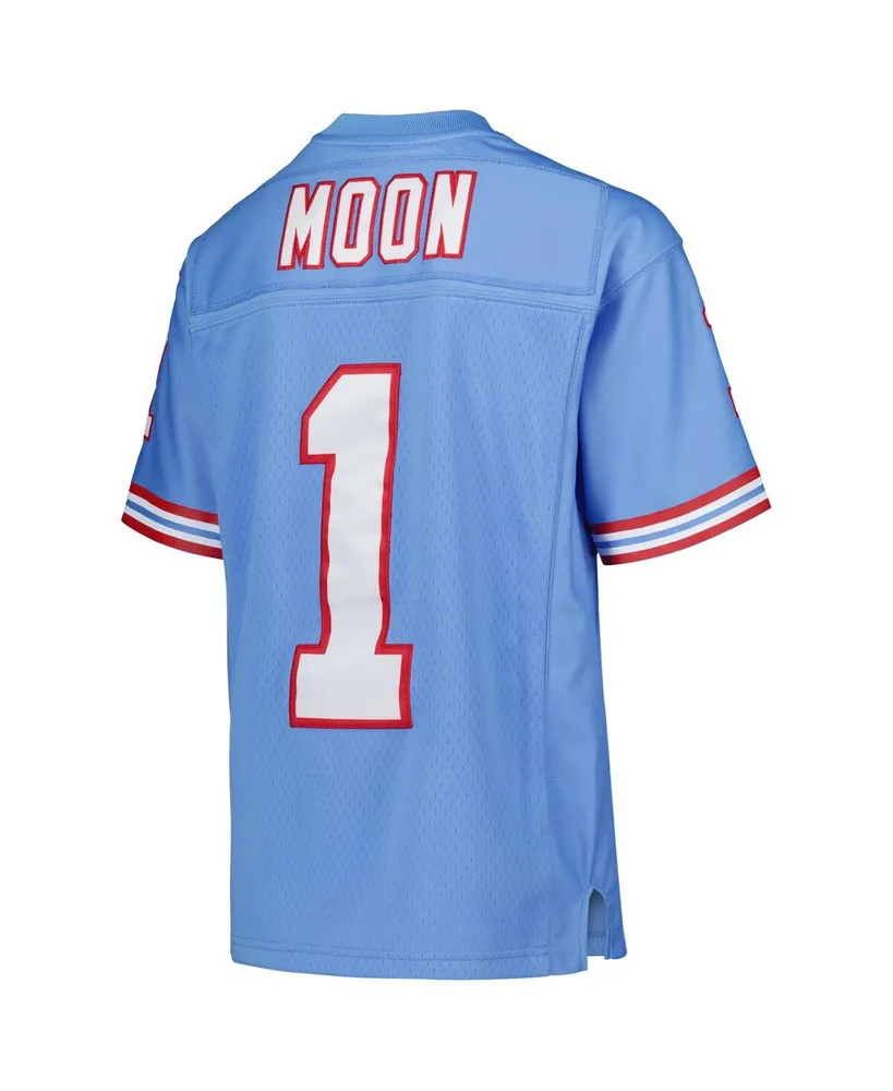 Big Boys Mitchell & Ness Warren Moon Light Blue Houston Oilers Gridiron Classics 1993 Retired Player Legacy Jersey