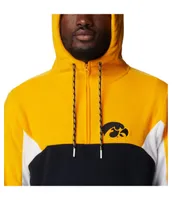 Men's Columbia Black Iowa Hawkeyes Lodge Quarter-Zip Hoodie