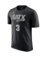 Men's Jordan Keldon Johnson Black San Antonio Spurs 2022/23 Statement Edition Name and Number T-shirt