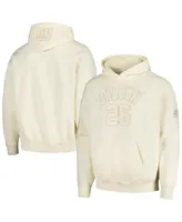 Men's Pro Standard Saquon Barkley Cream New York Giants Player Name and Number Pullover Hoodie