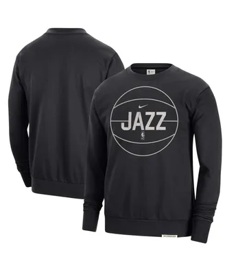 Men's Nike Black Utah Jazz 2023/24 Authentic Standard Issue Travel Performance Pullover Sweatshirt