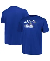 Men's Champion Royal Distressed Kentucky Wildcats Big and Tall Football Helmet T-shirt