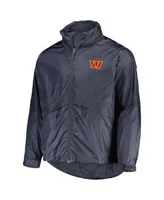 Men's Dunbrooke Graphite Washington Commanders Circle Sportsman Waterproof Packable Lightweight Full-Zip Jacket