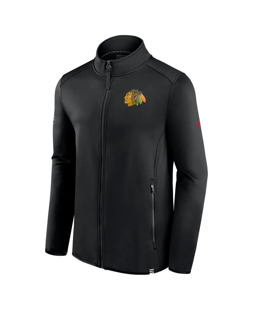 Men's Fanatics Black Chicago Blackhawks Authentic Pro Full-Zip Jacket