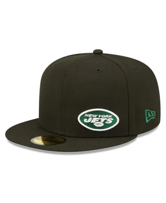 Men's New Era Black York Jets Flawless 59FIFTY Fitted Hat
