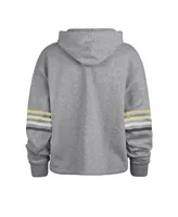 Women's '47 Brand Heather Gray Distressed New Orleans Saints Upland Bennett Pullover Hoodie