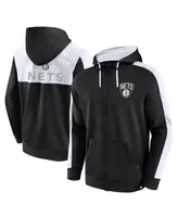 Men's Fanatics Black Brooklyn Nets Rainbow Shot Full-Zip Hoodie