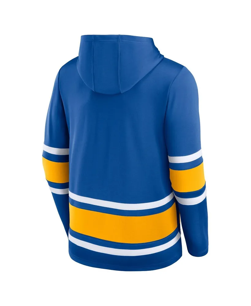 Men's Fanatics Blue St. Louis Blues Puck Deep Lace-Up Pullover Hoodie