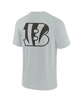 Men's and Women's Fanatics Signature Gray Cincinnati Bengals Super Soft Short Sleeve T-shirt